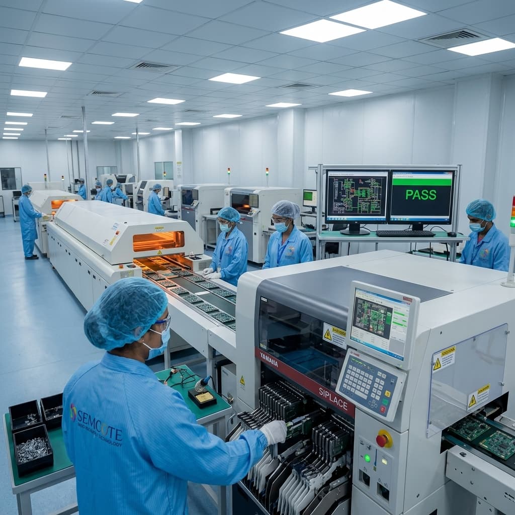 High-tech PCB manufacturing cleanroom